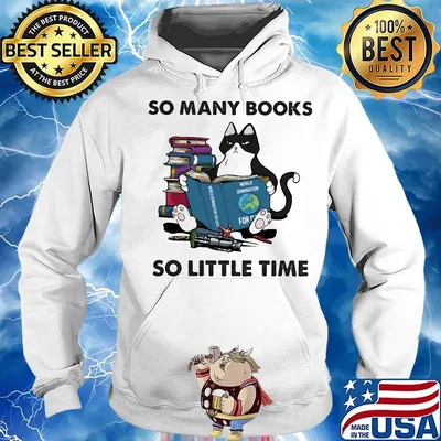So many books so little time Cat s Hoodie