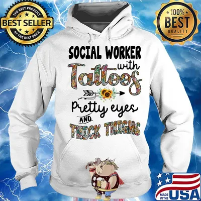 Social worker with tattoos pretty eyes and thick thighs s Hoodie