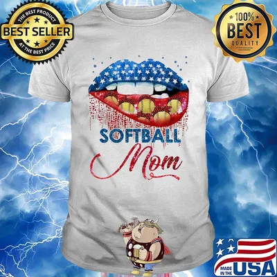 Softball Mom Lips Color Shirt