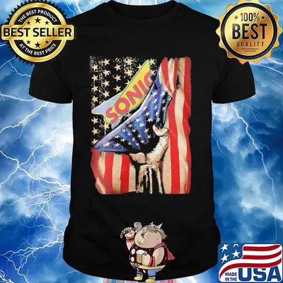 Sonic american flag independence day shirt