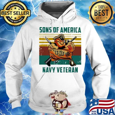 Sons of america navy veteran vintage retro s Hoodie