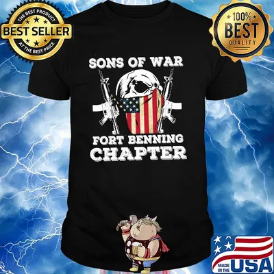 Sons of war fort benning chapter american flag independence day shirt