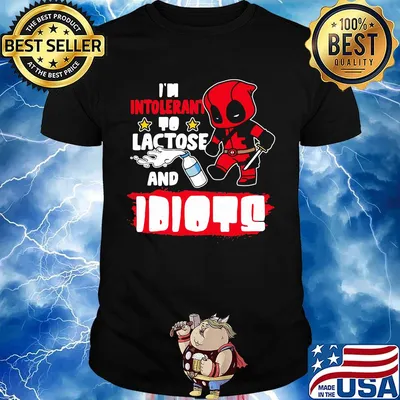 Spider man i'm intolerant to lactose and idiots shirt