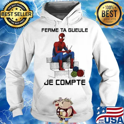 Spiderman knitting ferme ta gueule je compte s Hoodie