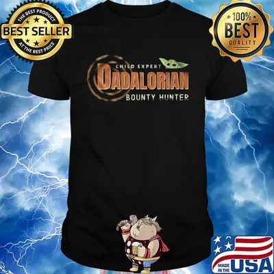 Star wars baby yoda child expert dadalorian bounty hunter shirt