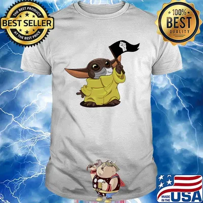 Star wars baby yoda holding juneteenth flag shirt