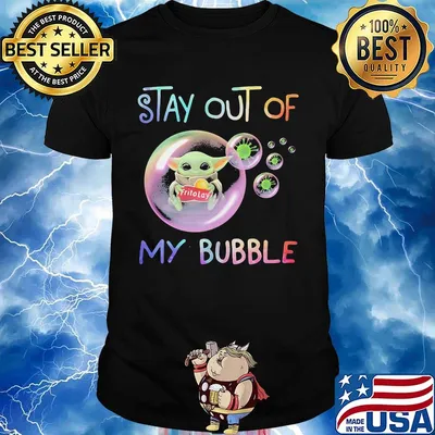 Star wars baby yoda hug frito lay stay out of my bubble covid-19 shirt