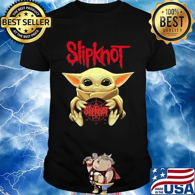 Star wars baby yoda hug slipknot album shirt