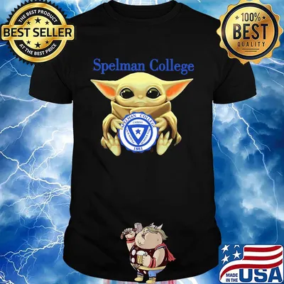 Star wars baby yoda hug spelman college shirt