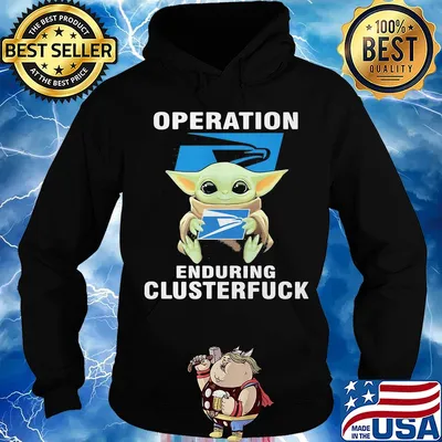 Star wars baby yoda hug united states postal servive operation enduring clusterfuck s Hoodie