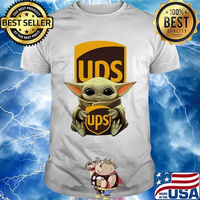Star wars baby yoda hug ups logo shirt