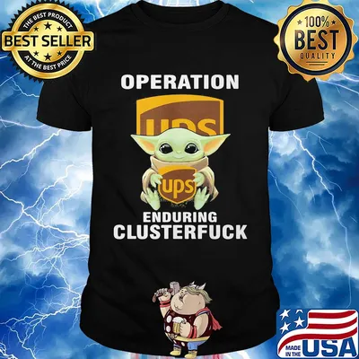 Star wars baby yoda hug ups operation enduring clusterfuck shirt