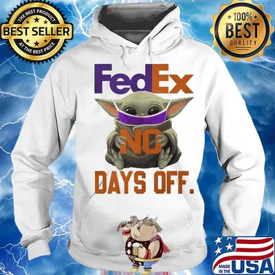 Star wars baby yoda mask fedex no days off s Hoodie