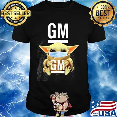 Star wars baby yoda mask hug general motor shirt