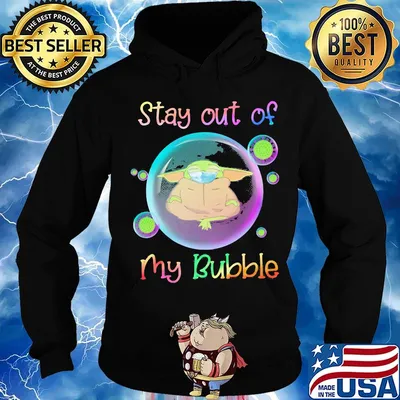 Star wars baby yoda mask stay out of my bubble covid-19 s Hoodie