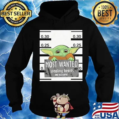 Star wars baby yoda most wanted stealing hearts s Hoodie