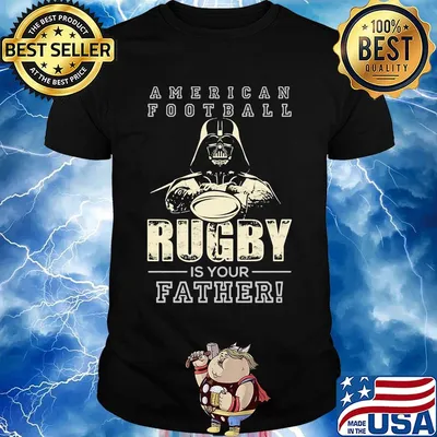 Star wars darth vader american football rugby is your father happy father's day shirt