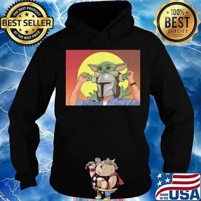 Star wars darth vader and baby yoda sunset happy father's day s Hoodie