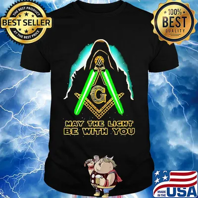 Star wars darth vader may the light be with you freemasonry shirt