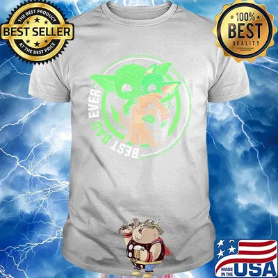 Star wars master yoda and baby yoda best dad ever happy father's day shirt