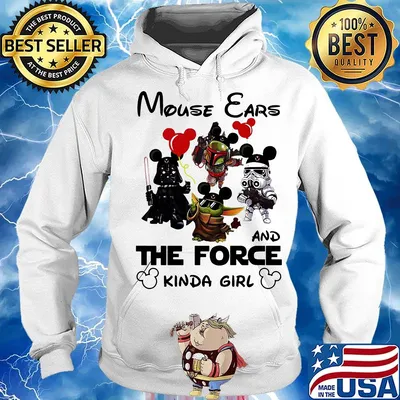 Star wars mouse ears and the force kind of girl s Hoodie
