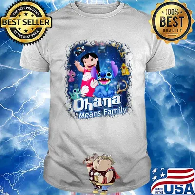 Stitch and lilo ohana means family shirt