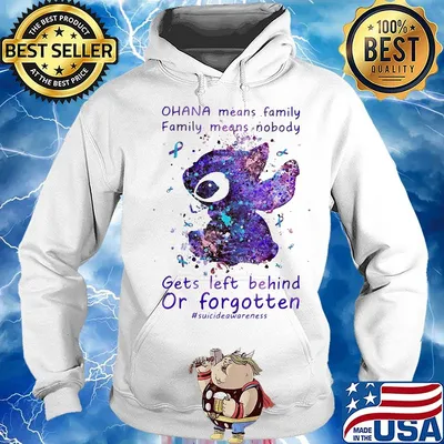 Stitch ohana means family cancer awareness s Hoodie