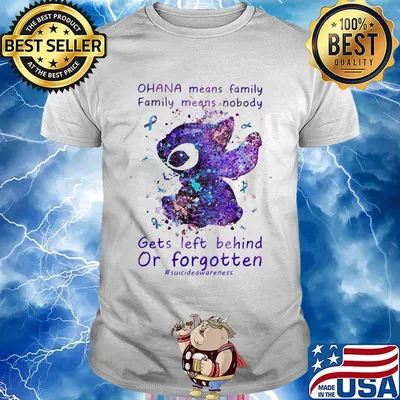Stitch ohana means family cancer awareness shirt