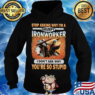 Stop asking why I'm a grumpy Ironworker I don't ask why s Hoodie