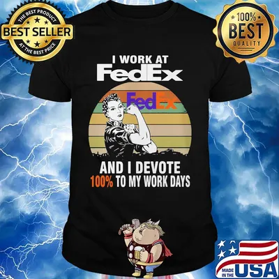 Strong girl i work at fedex and i devote 100% to my work days vintage retro shirt