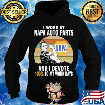 Strong girl i work at napa and i devote 100% to my work days vintage retro s Hoodie