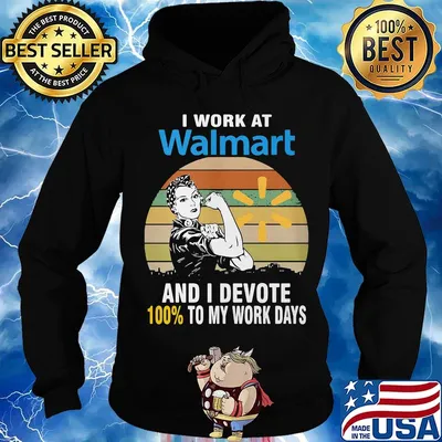 Strong girl i work at walmart and i devote 100% to my work days vintage retro s Hoodie
