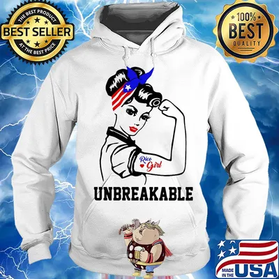 Strong woman rice girl unbreakable American flag veteran Independence Day s Hoodie