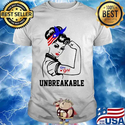 Strong woman rice girl unbreakable American flag veteran Independence Day shirt