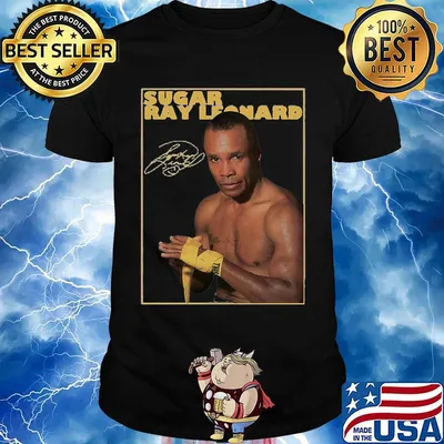 Sugar ray leonard boxing signature shirt