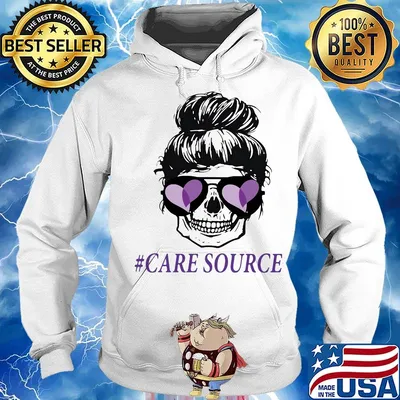 Sugar skull girl care source logo heart s Hoodie