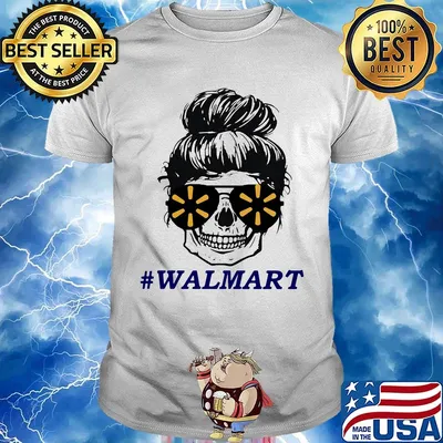 Sugar skull girl walmart logo shirt