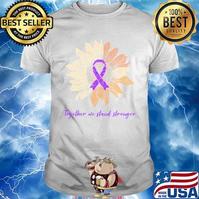 Sunflower together we stand stronger cancer awareness black lives matter shirt