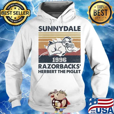 Sunnydale 1996 razorbacks' herbert the piglet vintage retro s Hoodie