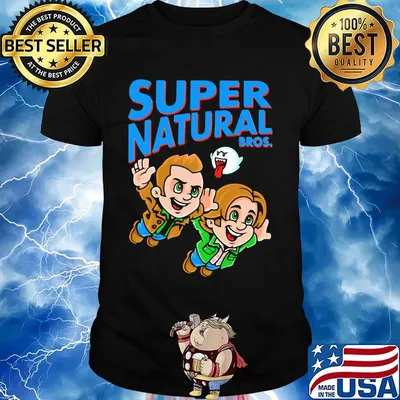 Super natural bros mario mashup shirt