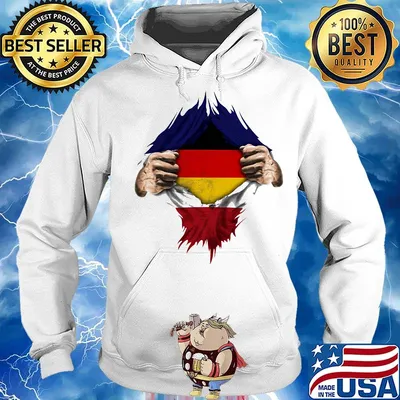 Superhero germany flag tear s Hoodie