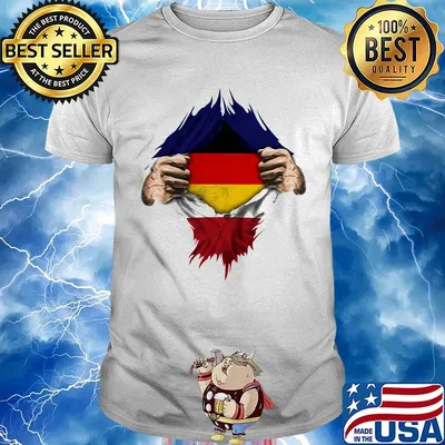 Superhero germany flag tear shirt