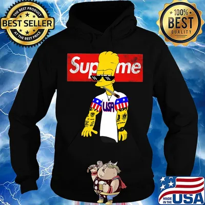 Supreme bart simpson usa s Hoodie