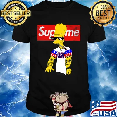 Supreme bart simpson usa shirt