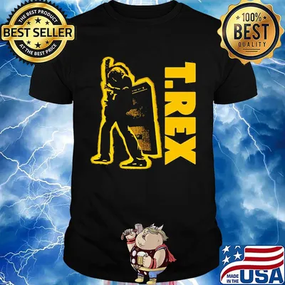 T.rex Man Yellow Black Shirt