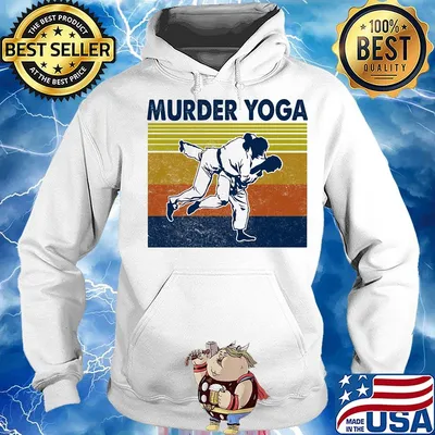 Taekwondo murder yoga two man vintage retro s Hoodie