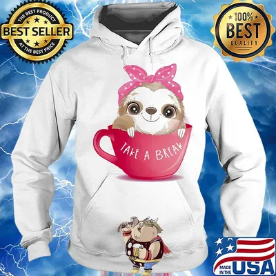 TAKE A BREAK DOG CUP PINK SHIRT Hoodie