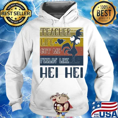 Teacher Life Cot Me Feeln Like Hei Hei Chicken Vintage Retro Hoodie