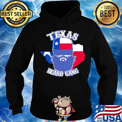 Texas beard gang flag map s Hoodie