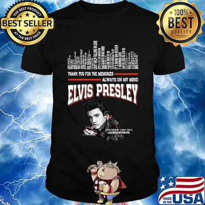 Thank you for the memories always on my mind elvis presley black shirt